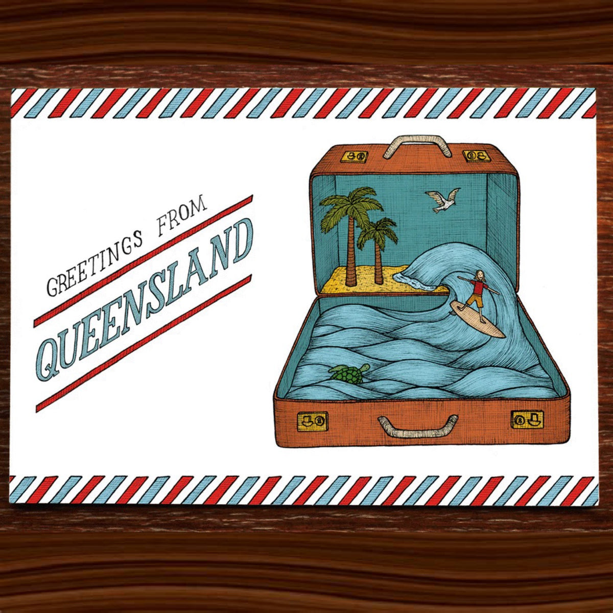 The Nonsense Maker- Queensland Suitcase Postcard