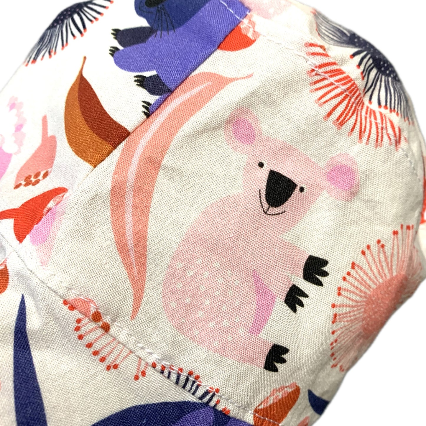 Teacups n Quilts- Australiana Fabric Hat- Kids Size Medium