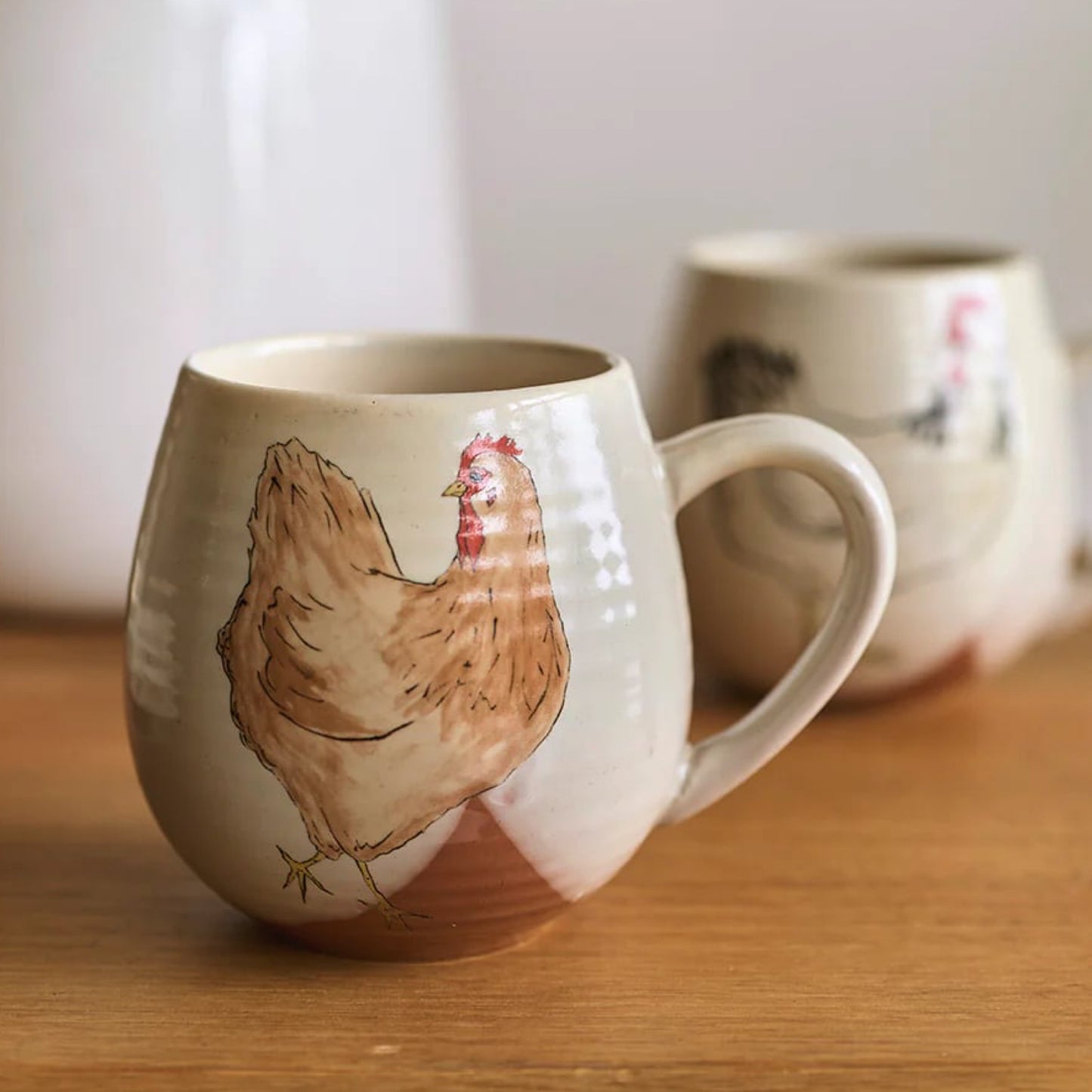 ROBERT GORDON POTTERY - "Baby" (White Chicken) Hug Me Mug - Emogen Clark Collaboration
