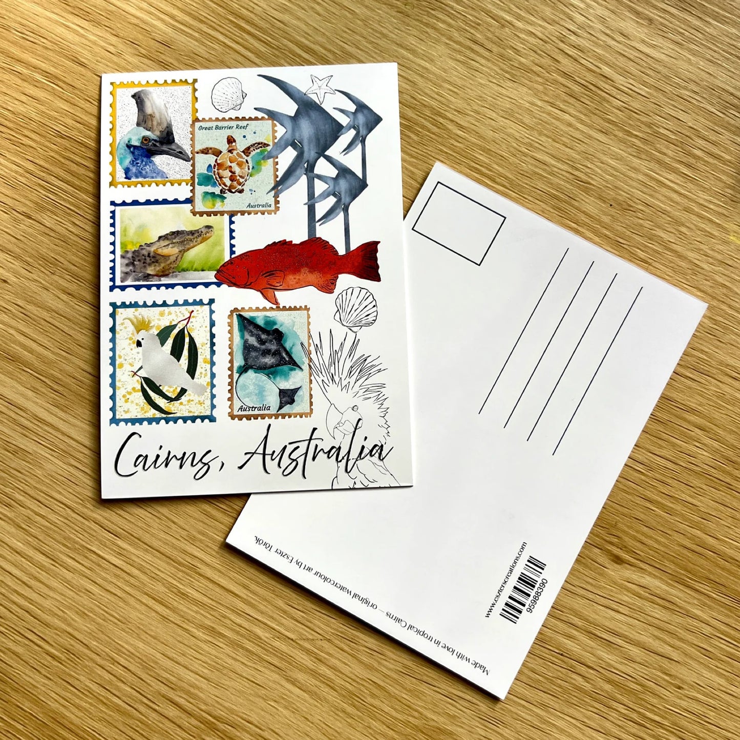 ESZTER'S CREATIONS- Cairns, Australia Postcard