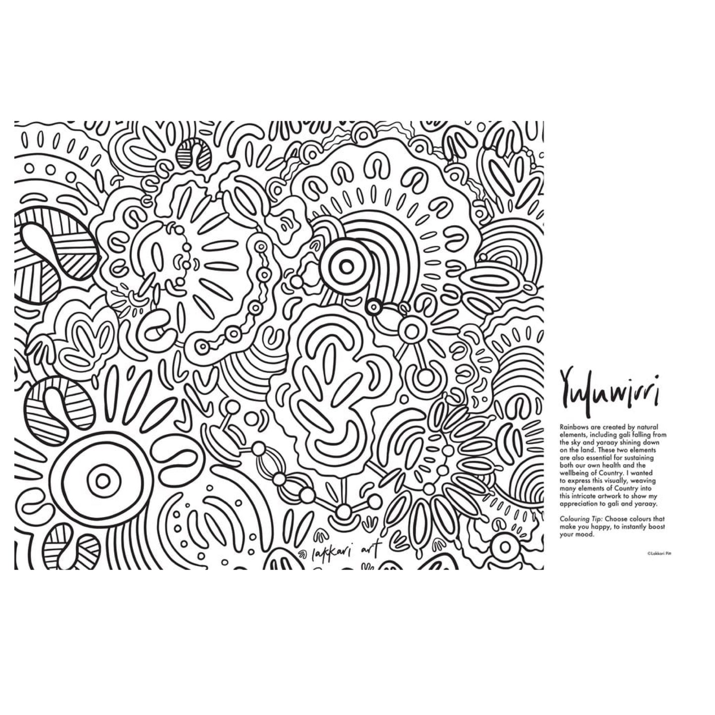 BOOKS & CO - YULUWIRRI - First Nations Colouring Book - Lakkari Pitt