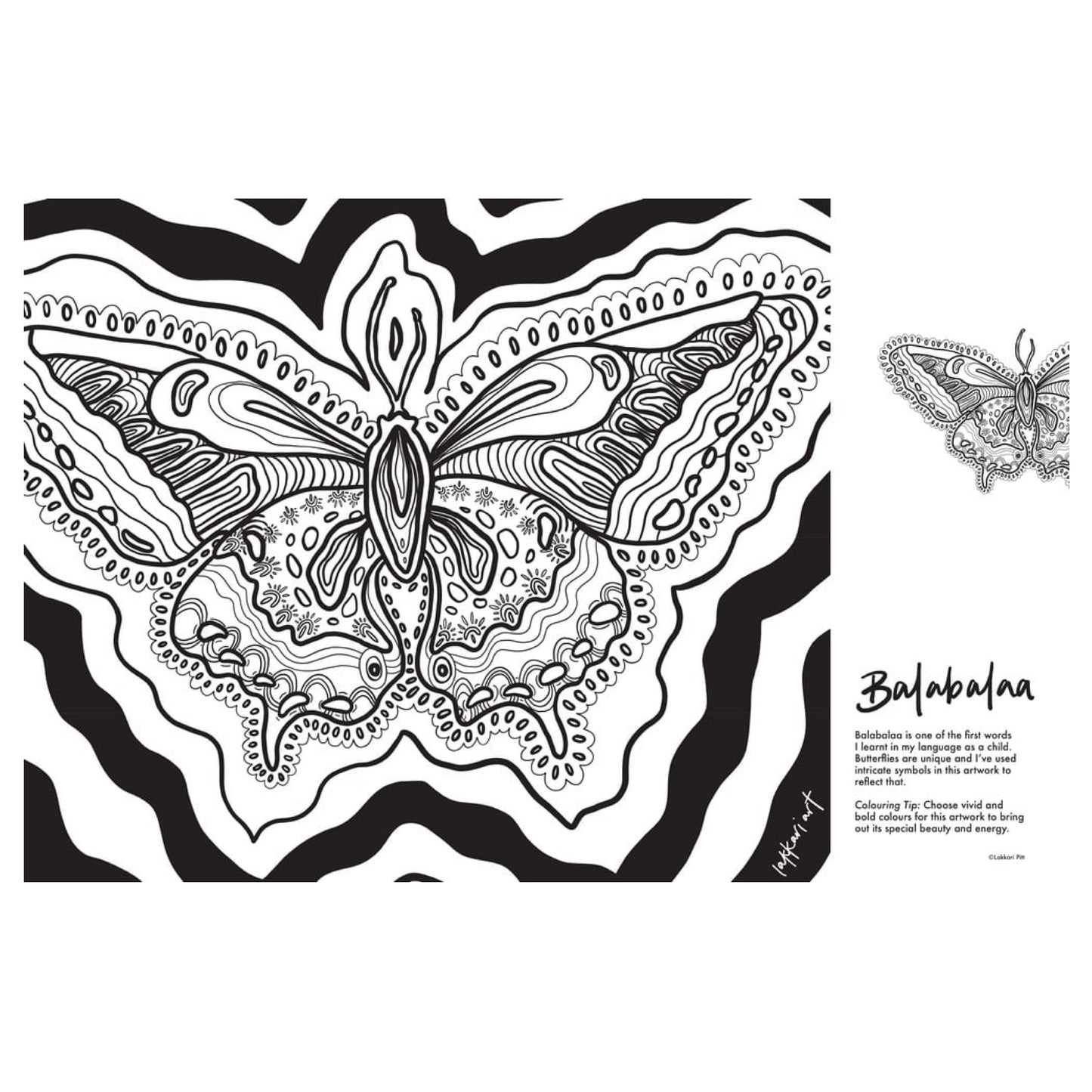 BOOKS & CO - YULUWIRRI - First Nations Colouring Book - Lakkari Pitt