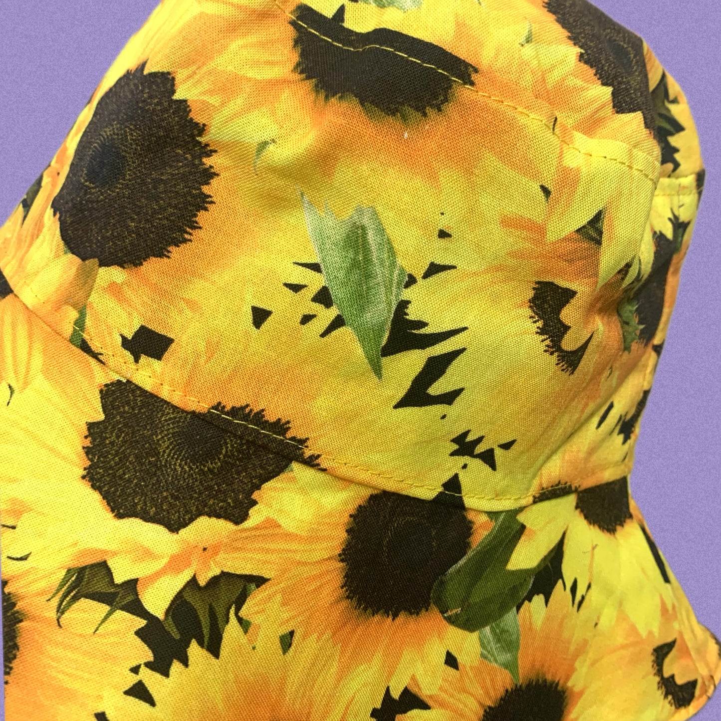 Teacups n Quilts- Sunflower Fabric Hat- Kids Size Large