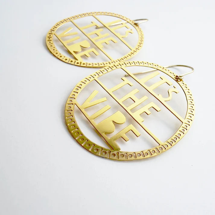 DENZ & CO - "It's The Vibe" earrings in Gold
