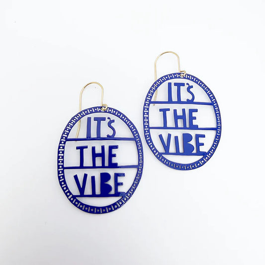 DENZ & CO - "It's The Vibe" earrings in Indigo