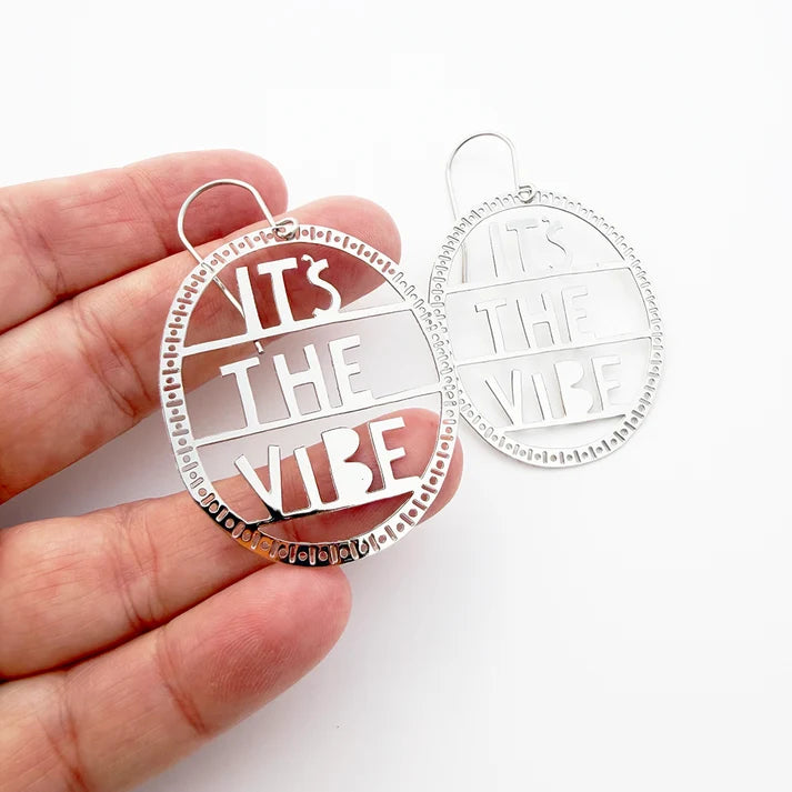 DENZ & CO - "It's The Vibe" earrings in Silver