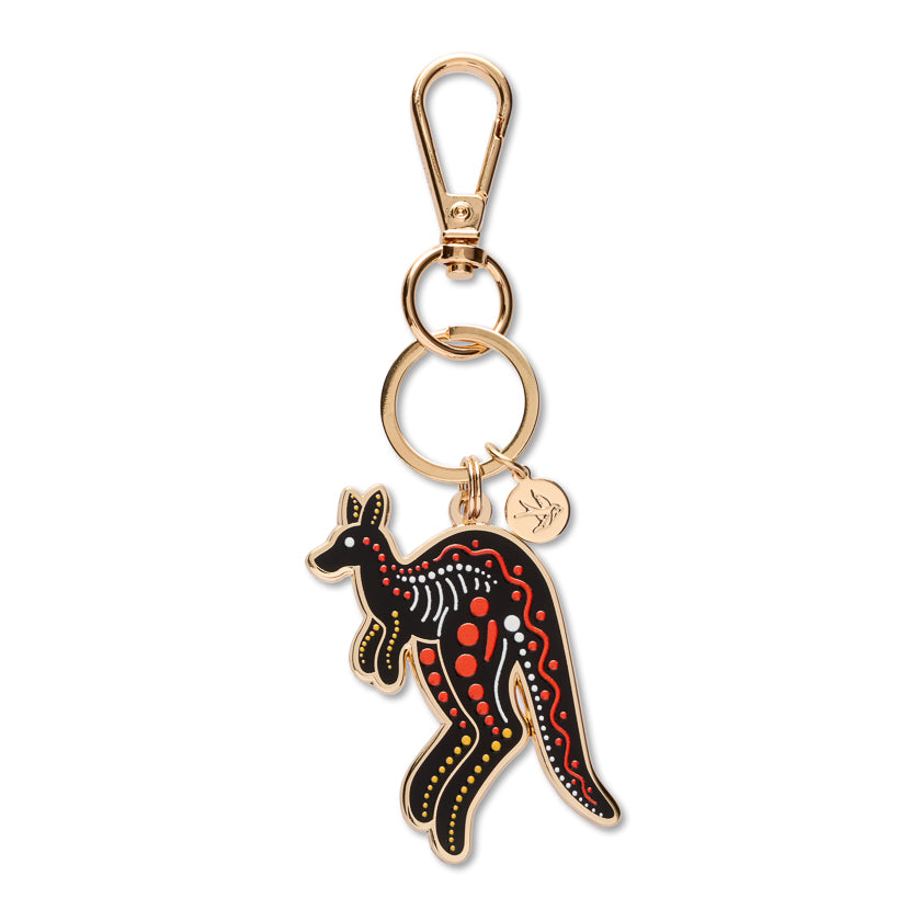 ERSTWILDER - "Matjumpa Ritjinguthinha" (Kangaroo) Enamel Key Ring- BROOKE SUTTON COLLECTION