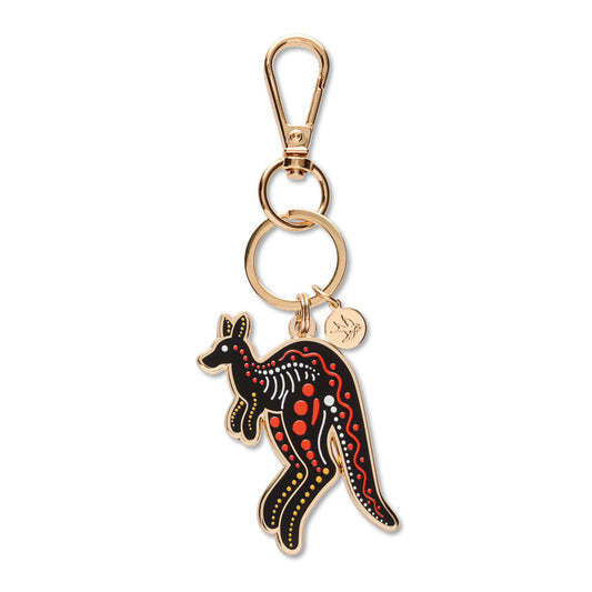 ERSTWILDER - "Matjumpa Ritjinguthinha" (Kangaroo) Enamel Key Ring- BROOKE SUTTON COLLECTION