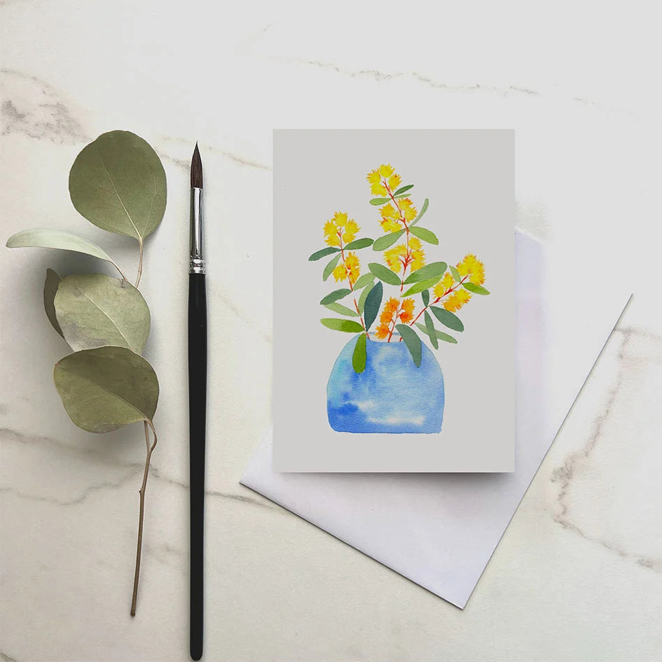 ESZTER'S CREATIONS- "Golden Wattle"- Greeting Card