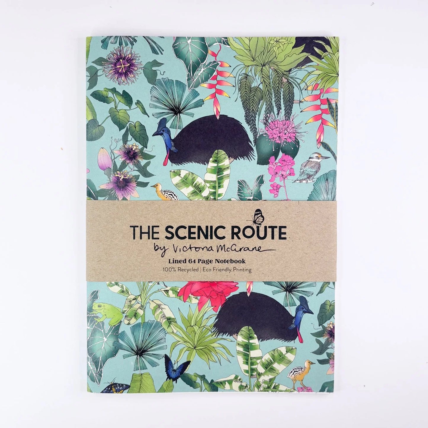 The Scenic Route - "Cassowary Creek"- Lined Notebook