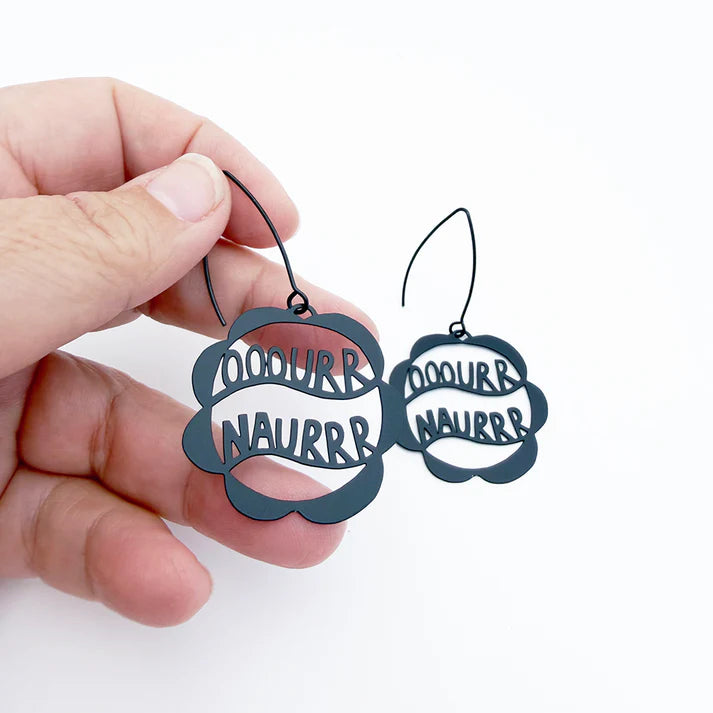 DENZ & CO - "Ooourr Naurrr" earrings in Black
