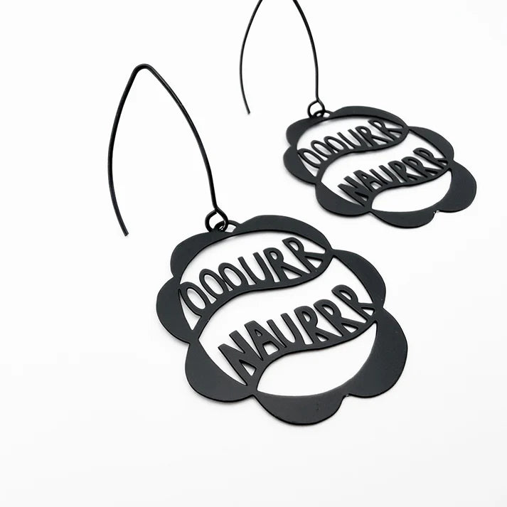 DENZ & CO - "Ooourr Naurrr" earrings in Black