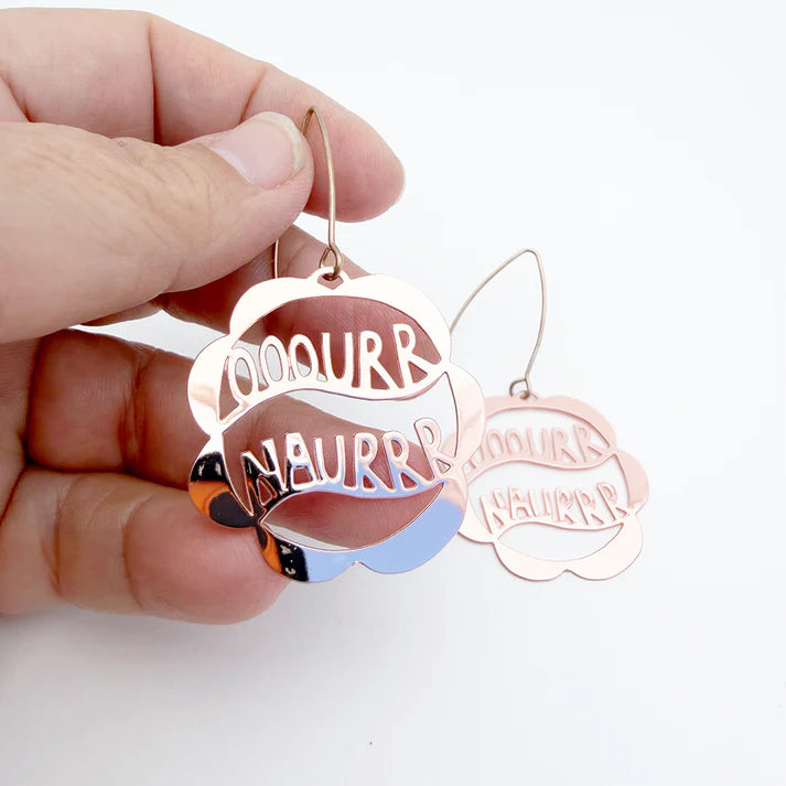 DENZ & CO - "Ooourr Naurrr" earrings in Rose Gold