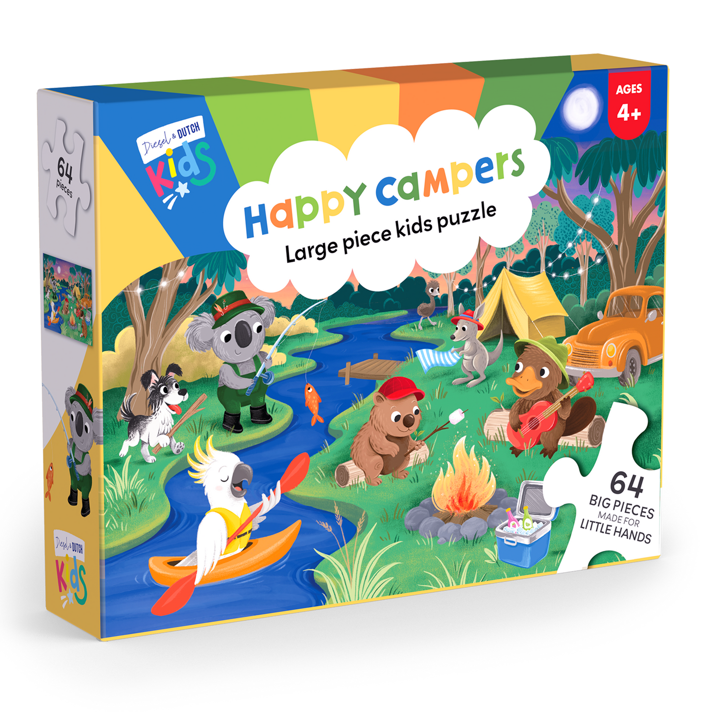 DIESEL AND DUTCH - Happy Campers - 64pc Jigsaw Puzzle