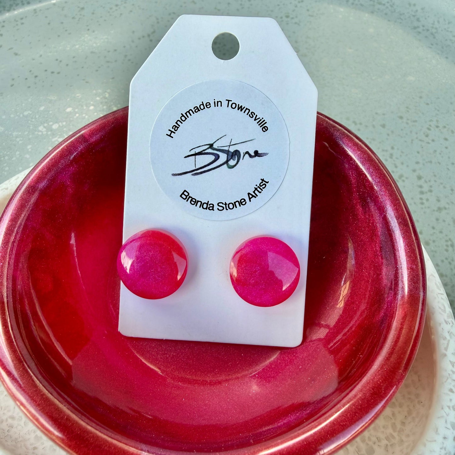 BRENDA STONE ART - Ocean Stud Earrings 11