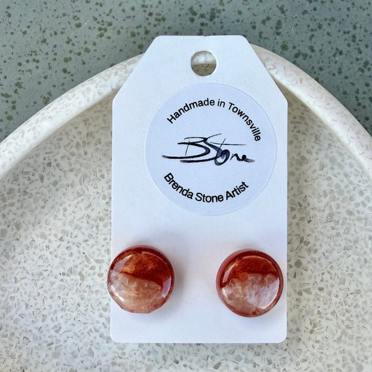 BRENDA STONE ART - Ocean Stud Earrings 12