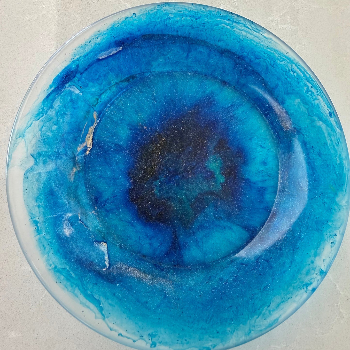 BRENDA STONE ART - Round Resin Side Plate