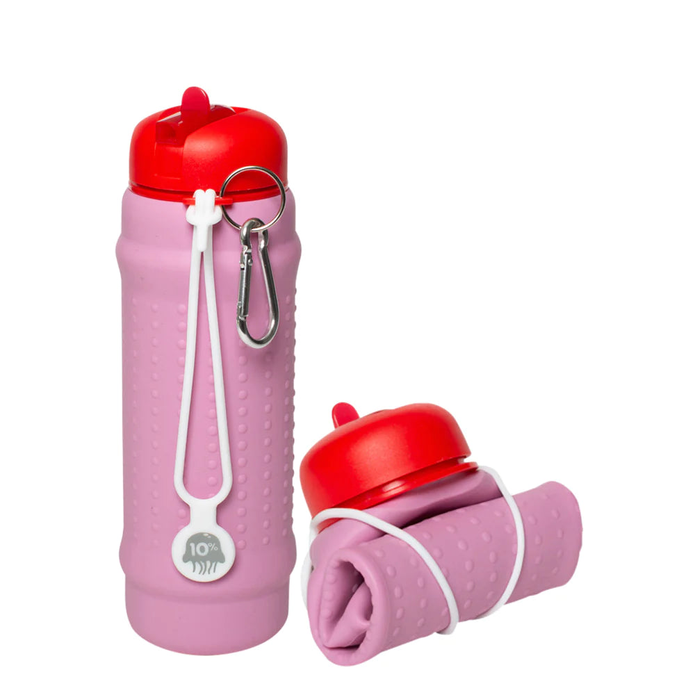 ROLLA BOTTLE - Collapsible Bottle - Pink Lilac, Red & White