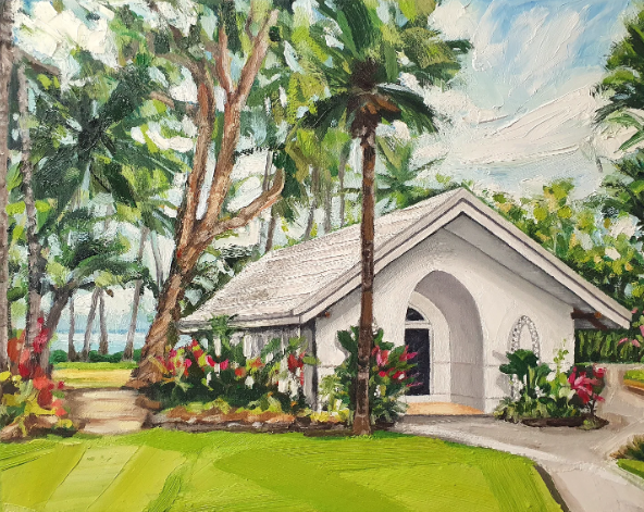 Mark Skelcher Artist - "Palm Cove Chapel"- Framed Artist Print