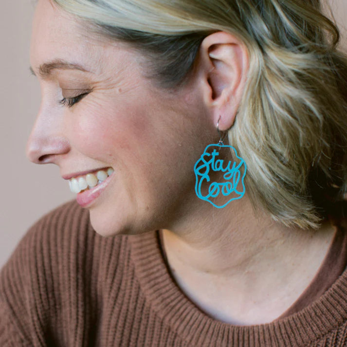 DENZ & CO - "Stay Cool" earrings in Mint Blue