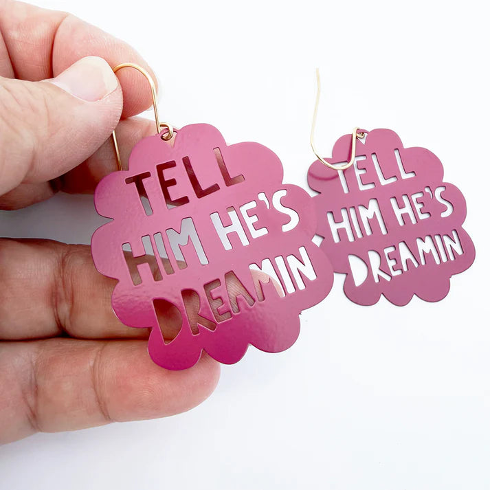 DENZ & CO - "Tell Him He's Dreaming" earrings in Wine