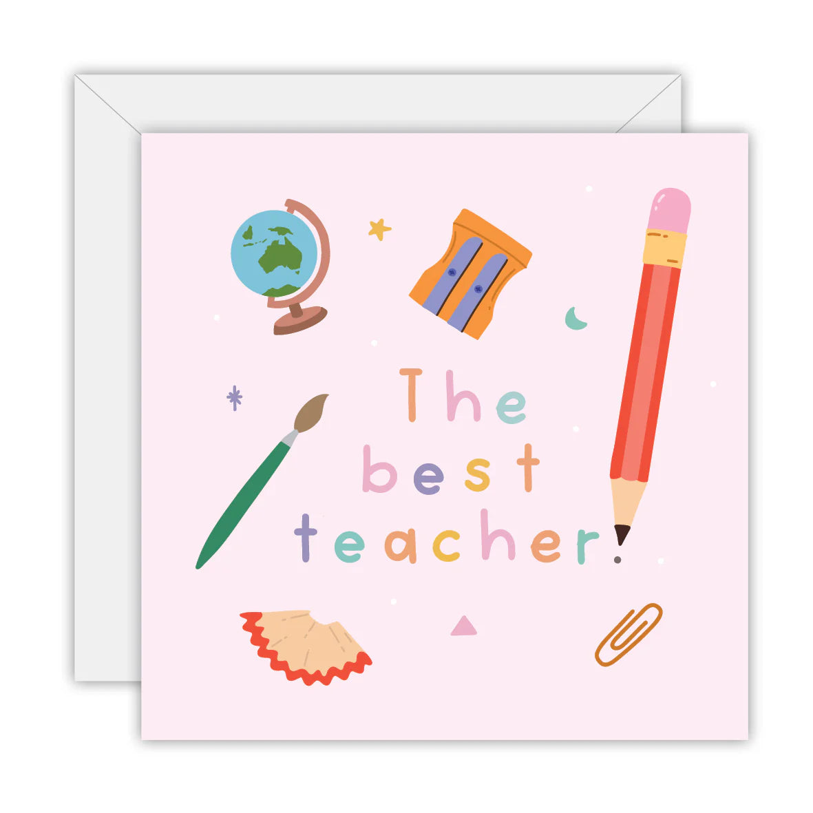 TO THE MOON & BACK PRINTS- "THE BEST TEACHER"- Greeting Card