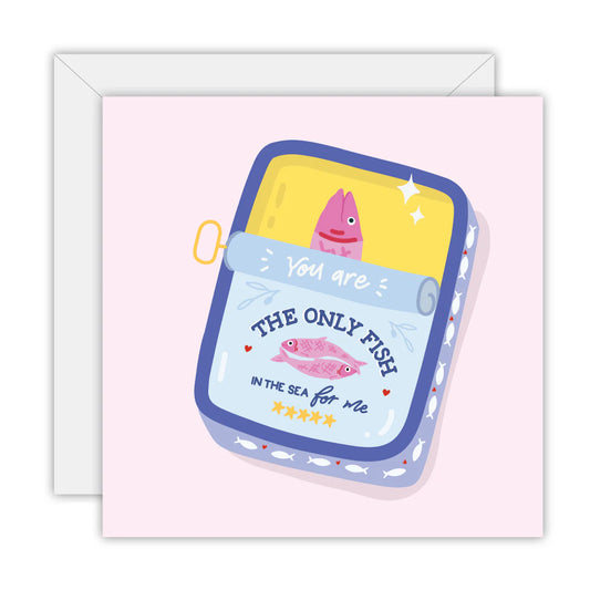 TO THE MOON & BACK PRINTS- "THE ONLY FISH IN THE SEA"- Greeting Card