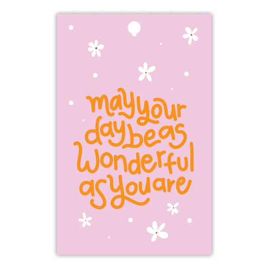 TO THE MOON & BACK PRINTS- "MAY YOUR DAY BE WONDERFUL"- GIFT TAG