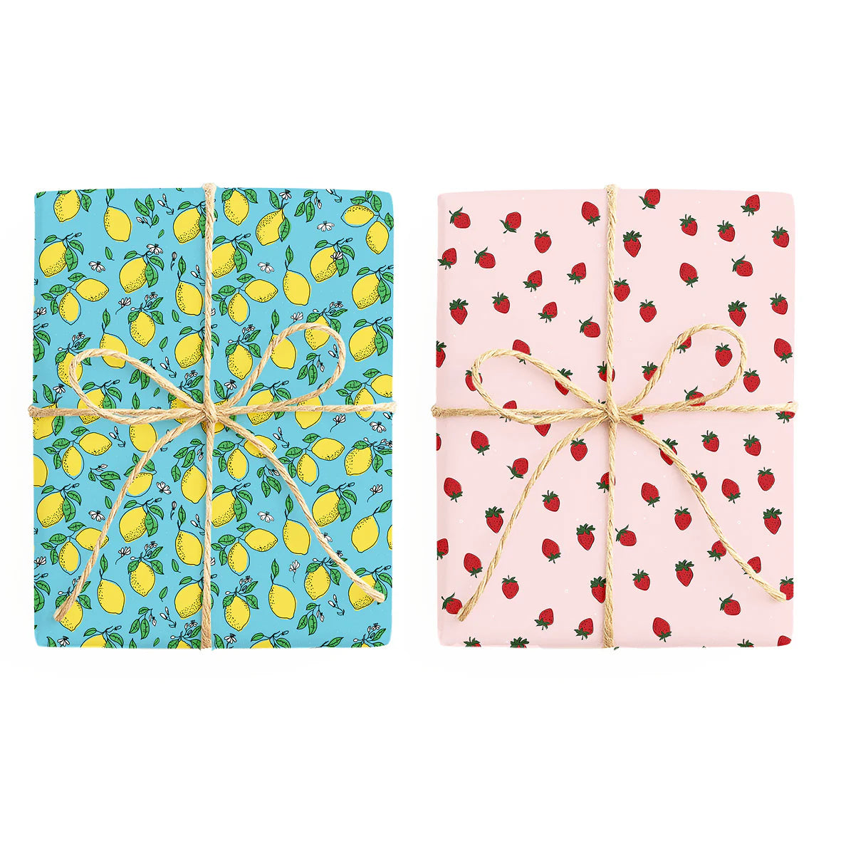 TO THE MOON & BACK PRINTS- "MAIN SQUEEZE/BERRY NICE"- Wrapping Paper Double Sided