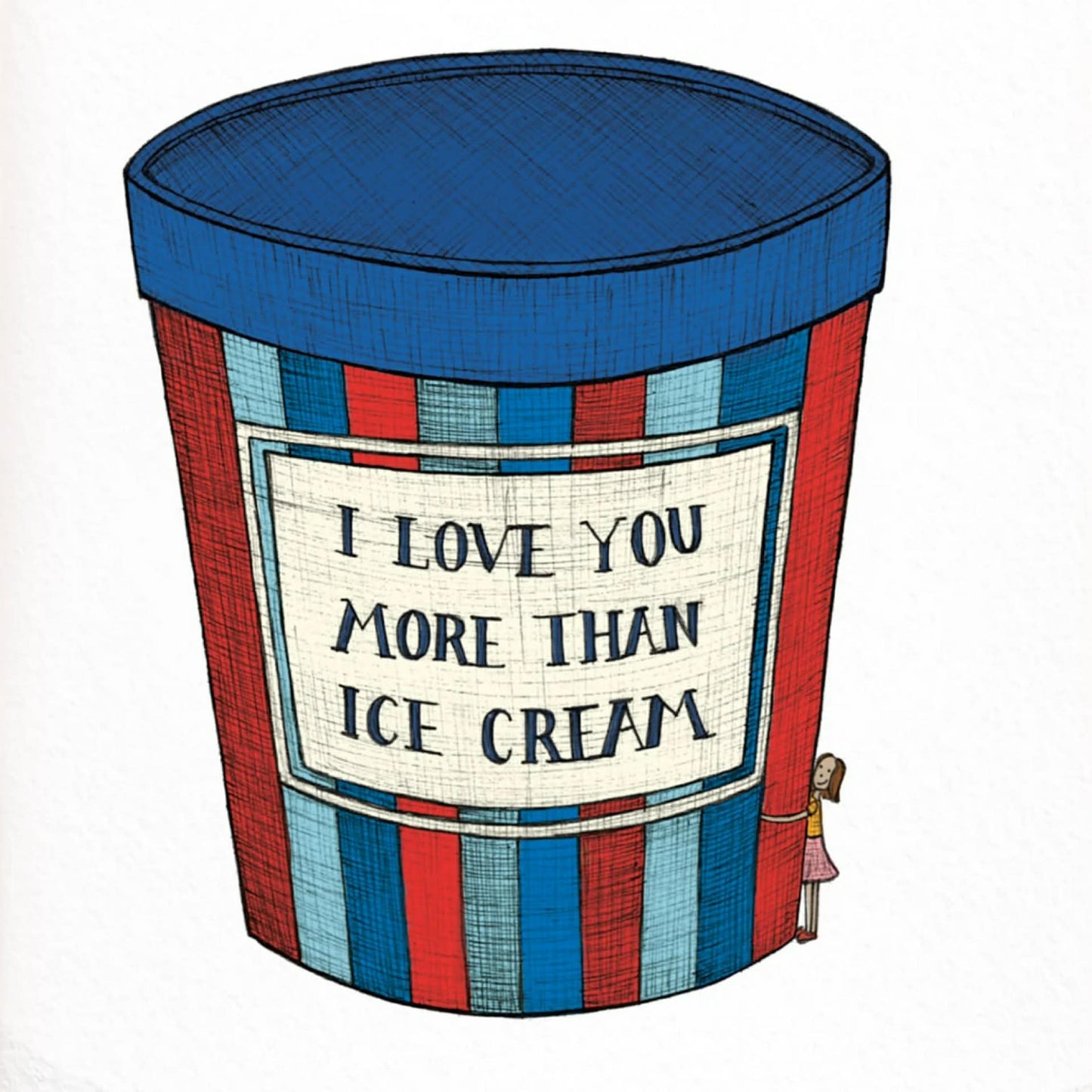The Nonsense Maker- I Love You More Than Ice-cream - Greeting card