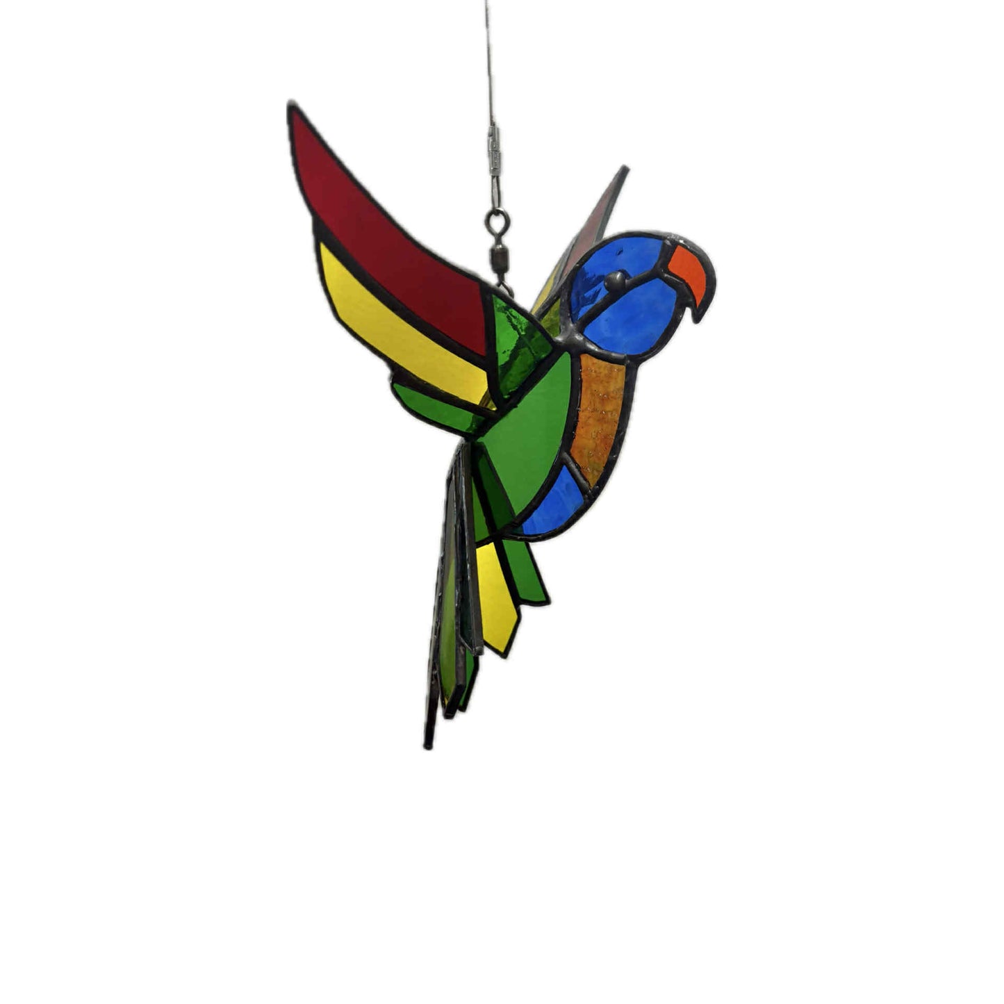SWAN GLASS - 3D RAINBOW LORIKEET - Stained Glass Ornament