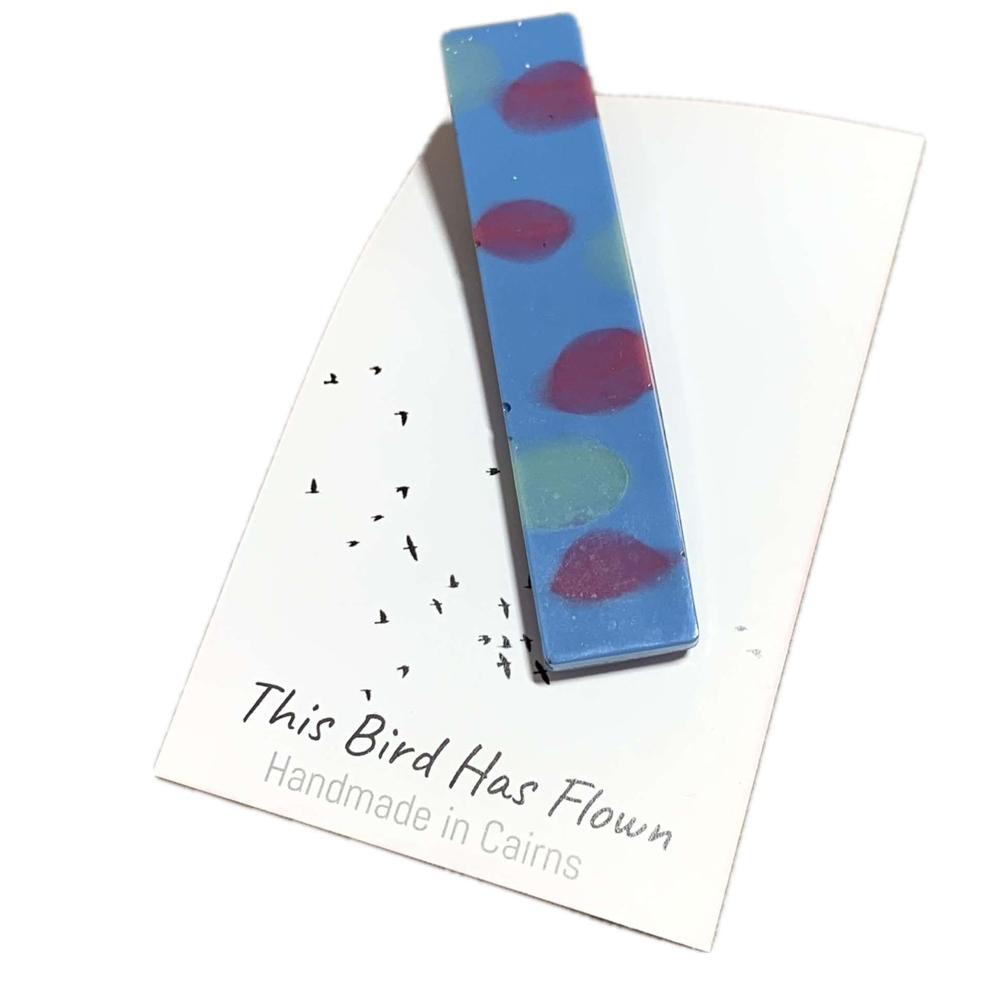 THIS BIRD HAS FLOWN - Blue Tie Dye - Large Acrylic Alligator Hair Clip