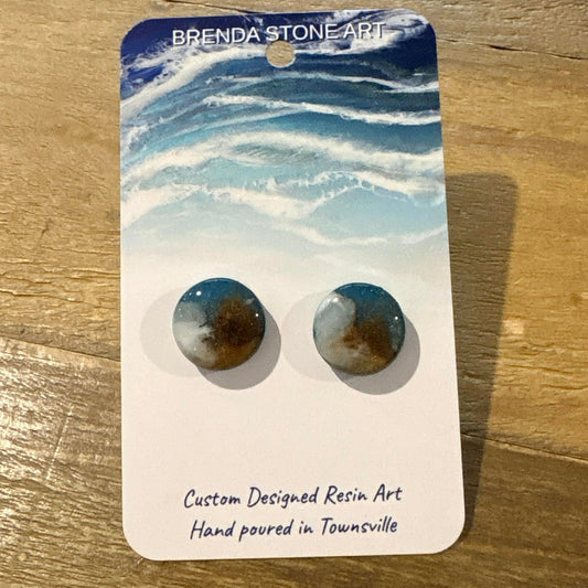 BRENDA STONE ART - Ocean Stud Earrings 6