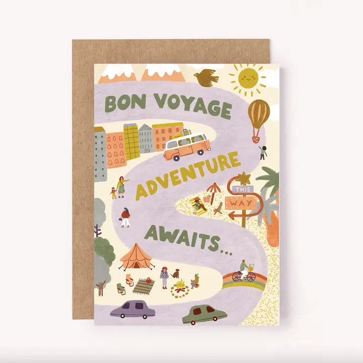 LAUREN SISSONS STUDIO- "Bon Voyage" Farewell Card