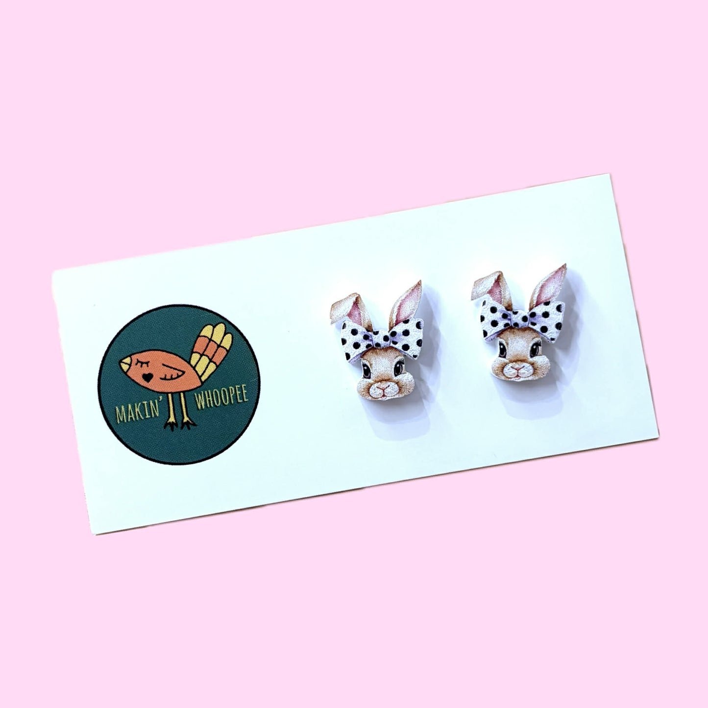 MAKIN' WHOOPEE - EASTER "Bunny Bows" STUD EARRINGS