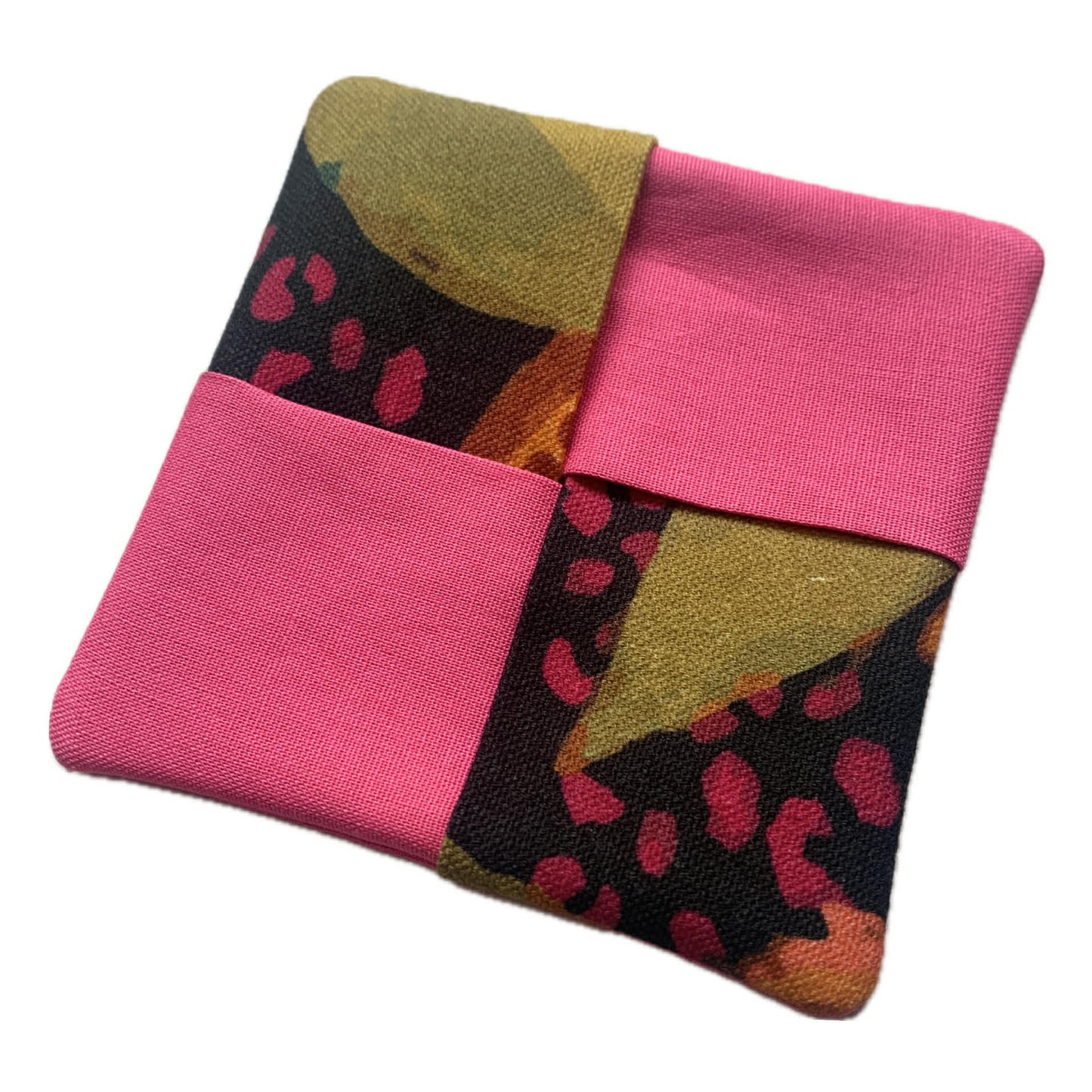 MUMMA WHOOPEE- SINGLE WINE GLASS SLIPPER/COASTERS- Jungle Cats & Pink