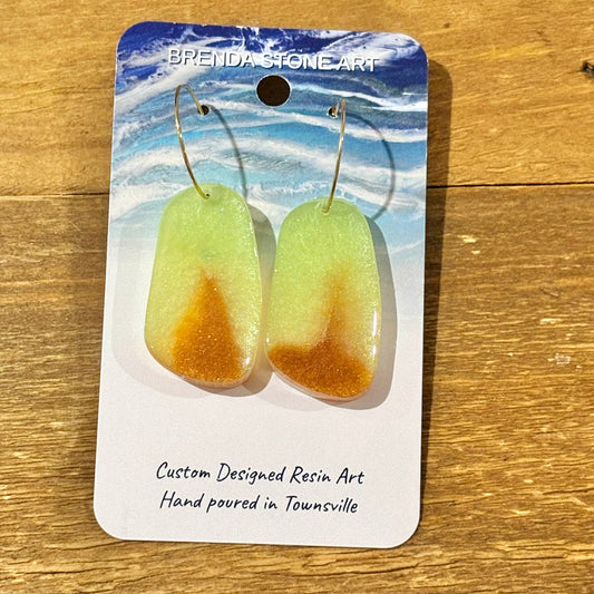 BRENDA STONE ART - Lagoon Hoop Earrings 2