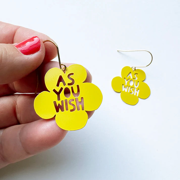DENZ & CO - As You Wish Earrings – Buttercup Yellow - DANGLE EARRINGS