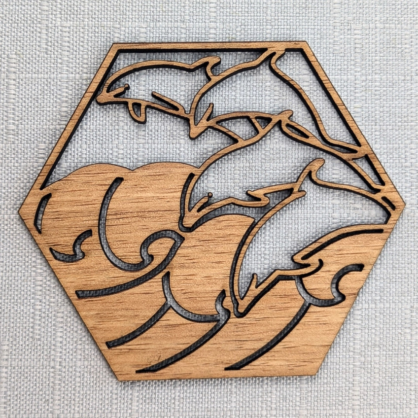 STRAYA ART- Australian Coastal - Wooden Coaster Set