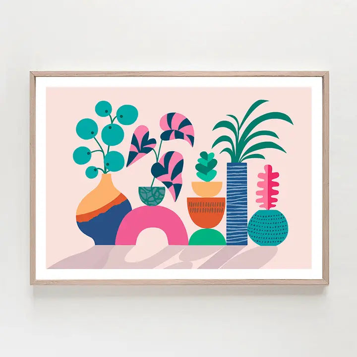 3 BIRDIES STUDIO- "House Plants" A4 Art Print