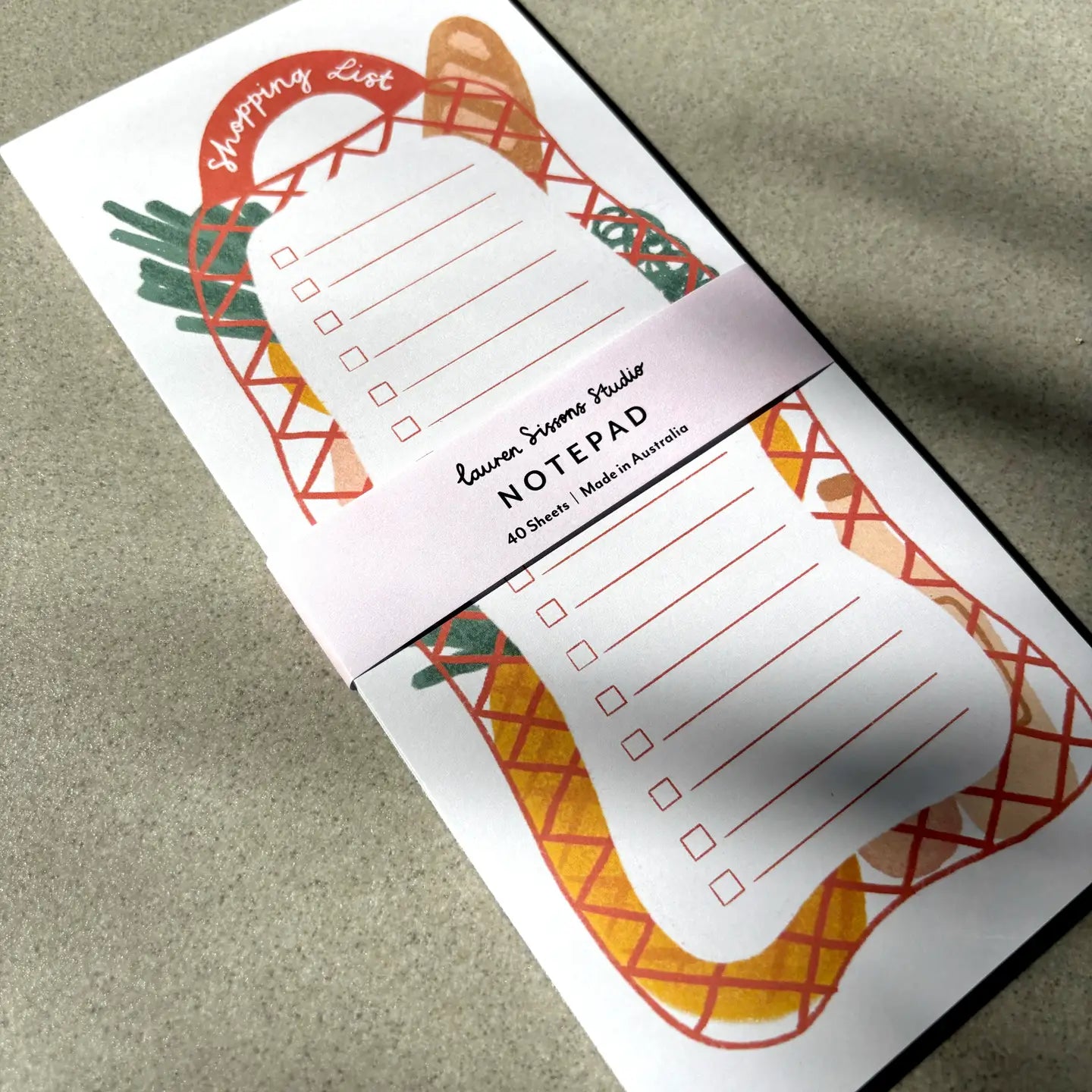 LAUREN SISSON STUDIO- "Shopping List" - Magnetic Notepad