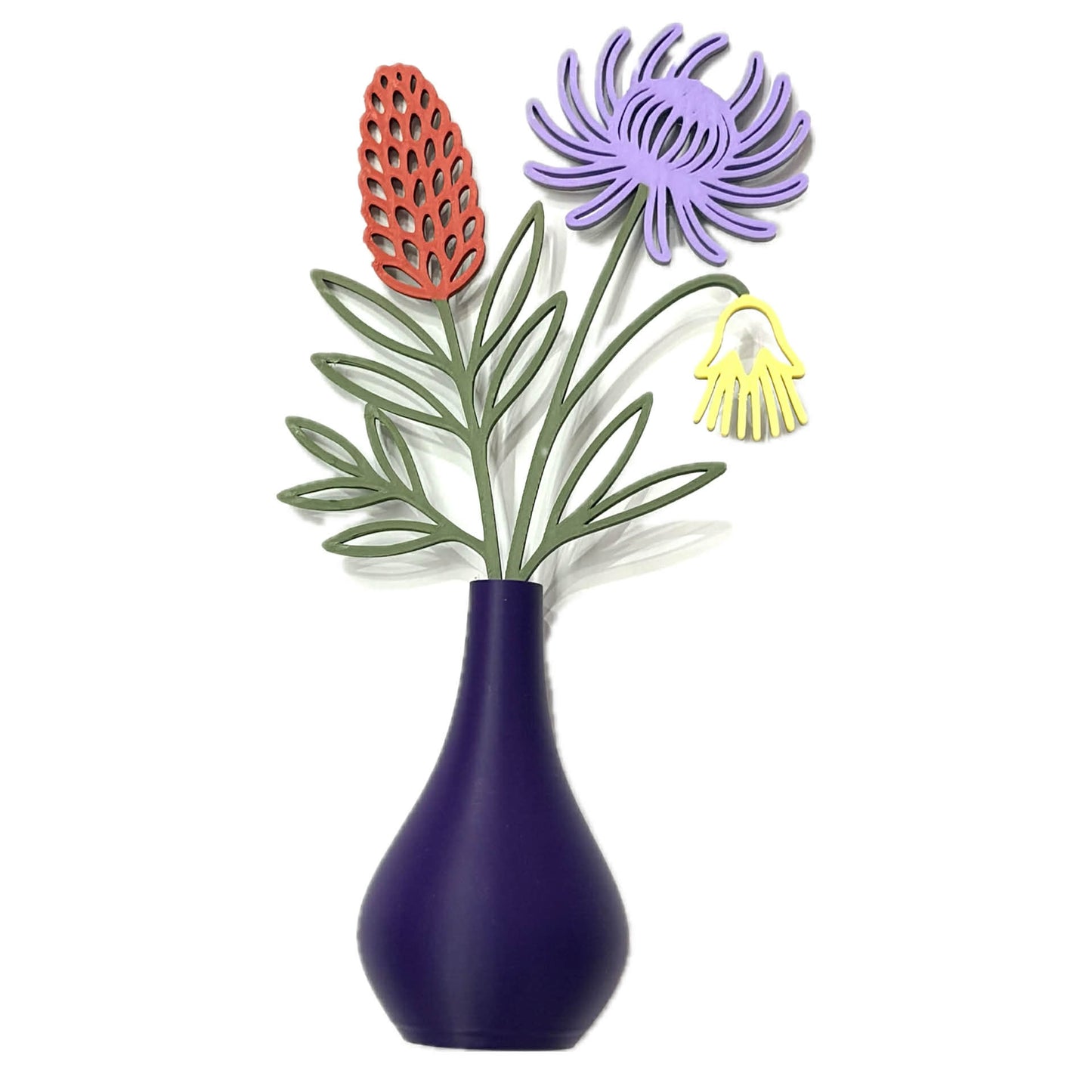 DWAYNSKI.3D - NATIVE GARDEN - MAGNETIC BUD VASE WITH PRINTED FLOWER STEM