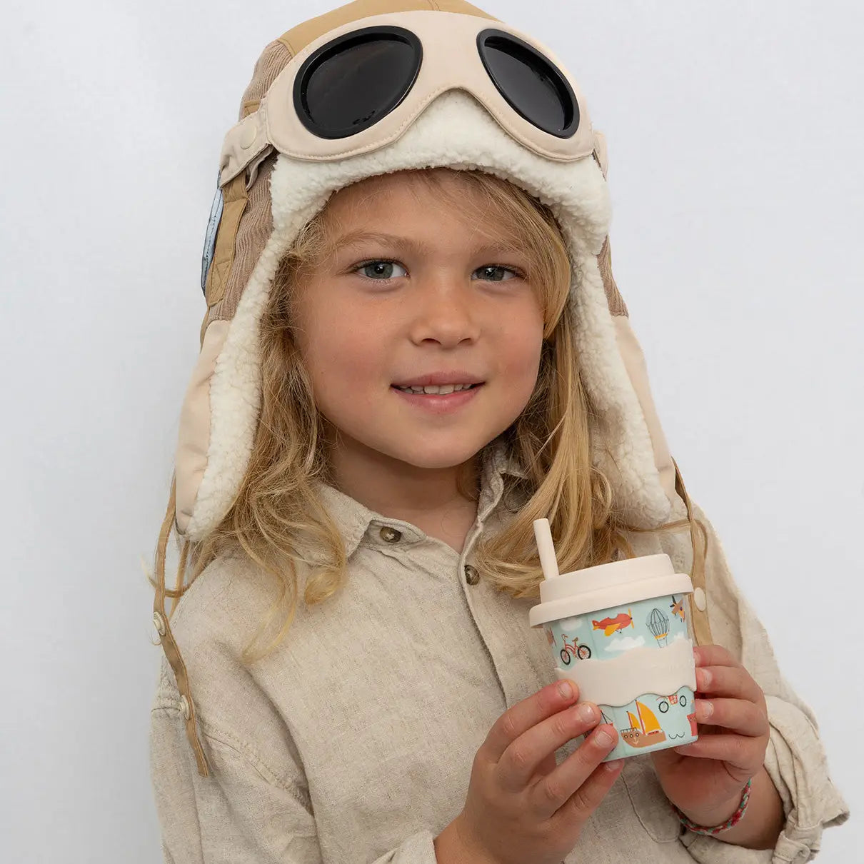 CHINO CLUB- Kids 4oz Reusable Babychino Cup- Vehicles