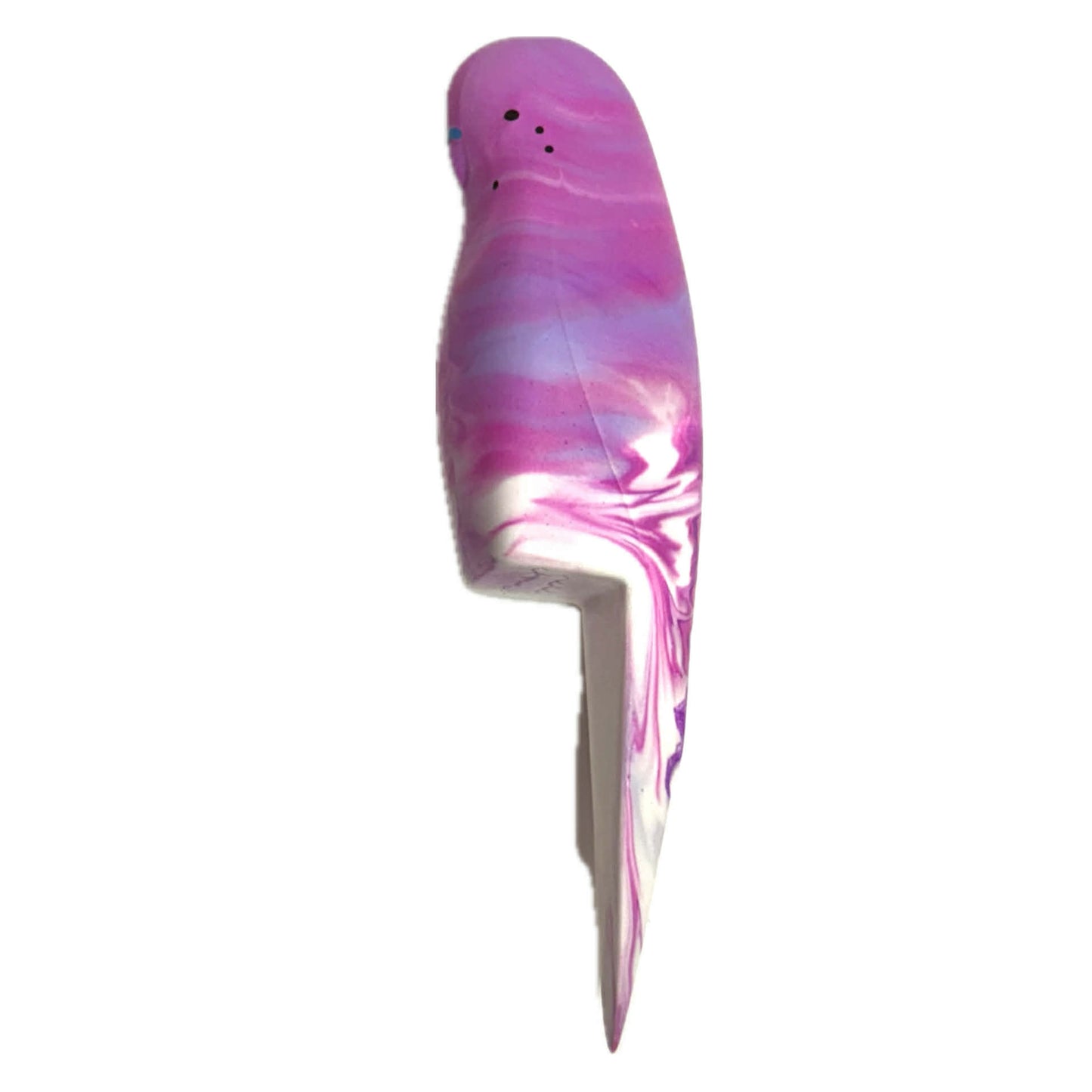 PETE CROMER - RESIN BUDGERIGAR #12 - Passionfruit Purple