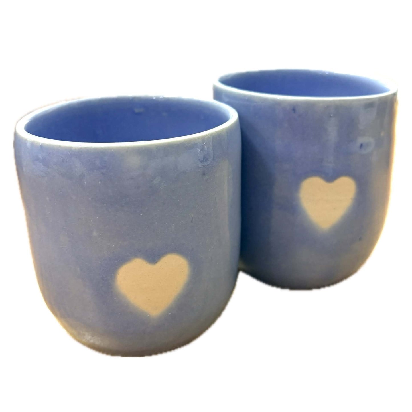 EARTH BY HAND- Latte Love Mugs - Sky Blue Glaze
