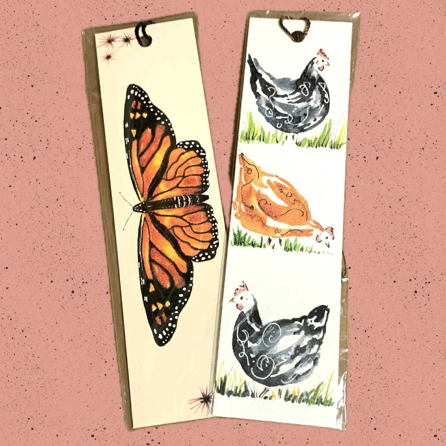 ESZTER'S CREATIONS- "Monarch Butterfly" Bookmark- Textured Paper