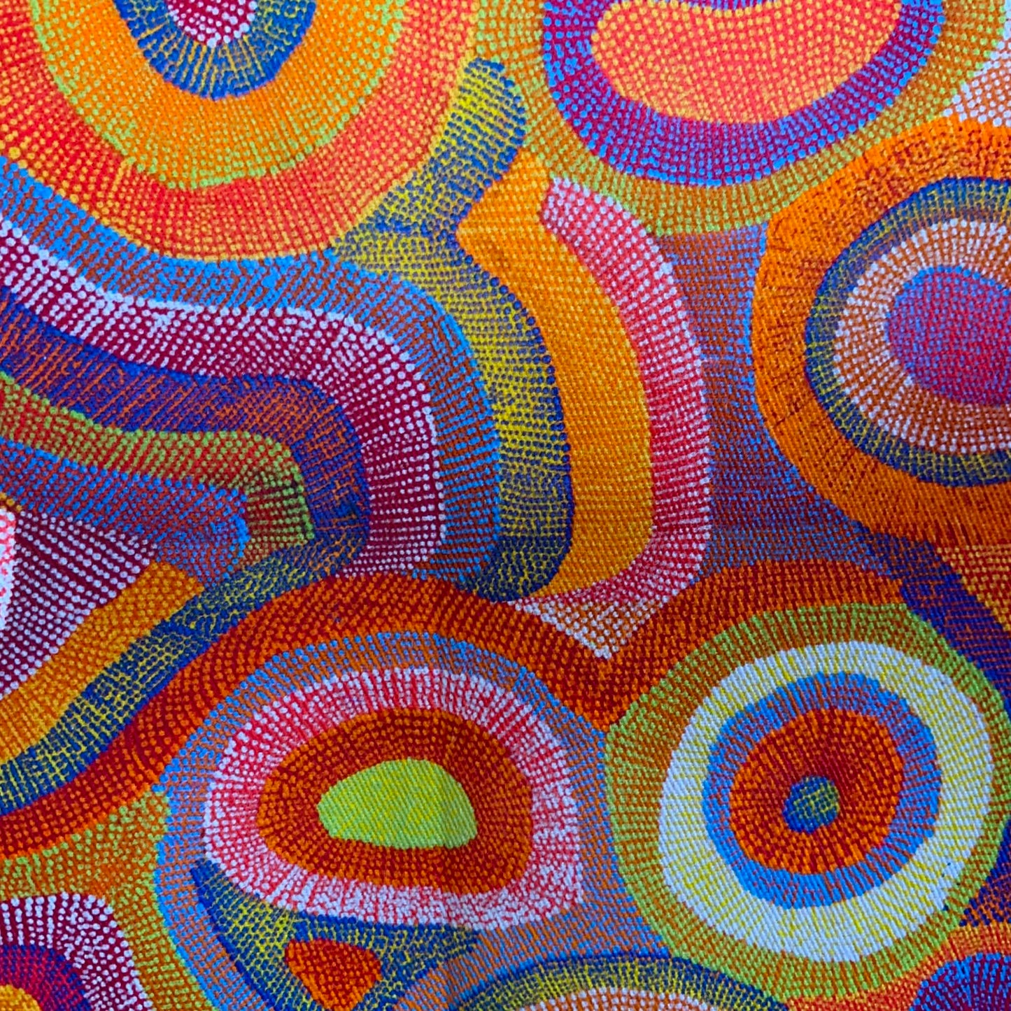 MUMMA WHOOPEE - "Jukurrpa- Water Dreaming" FABRIC APRON- Warlukurlangu Fabric