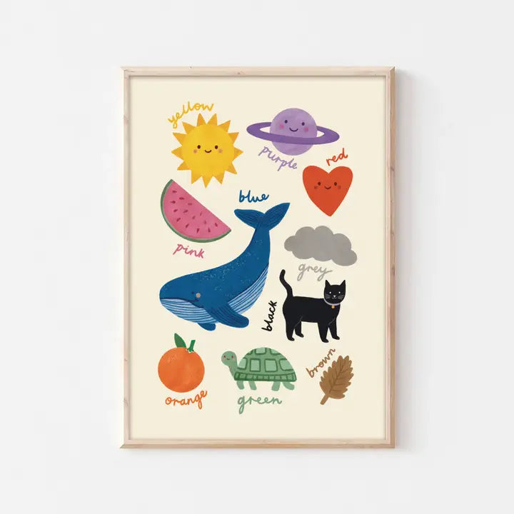 LAUREN SISSONS STUDIO- Colours Print - A3 Educational Kid's Wall Art