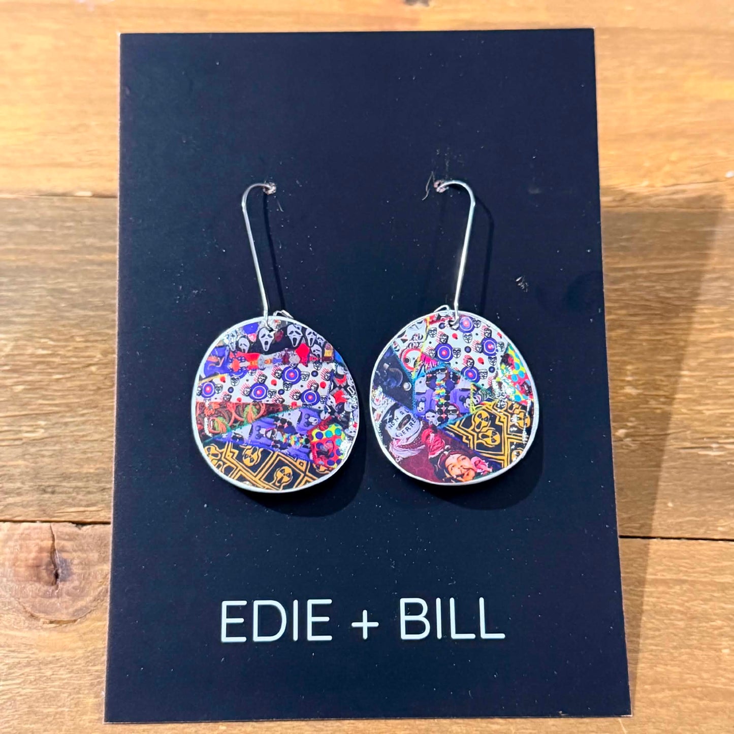 EDIE & BILL- BLONDIE SINGLE DROP- Recycled Coffee Pod & Magazine Earrings