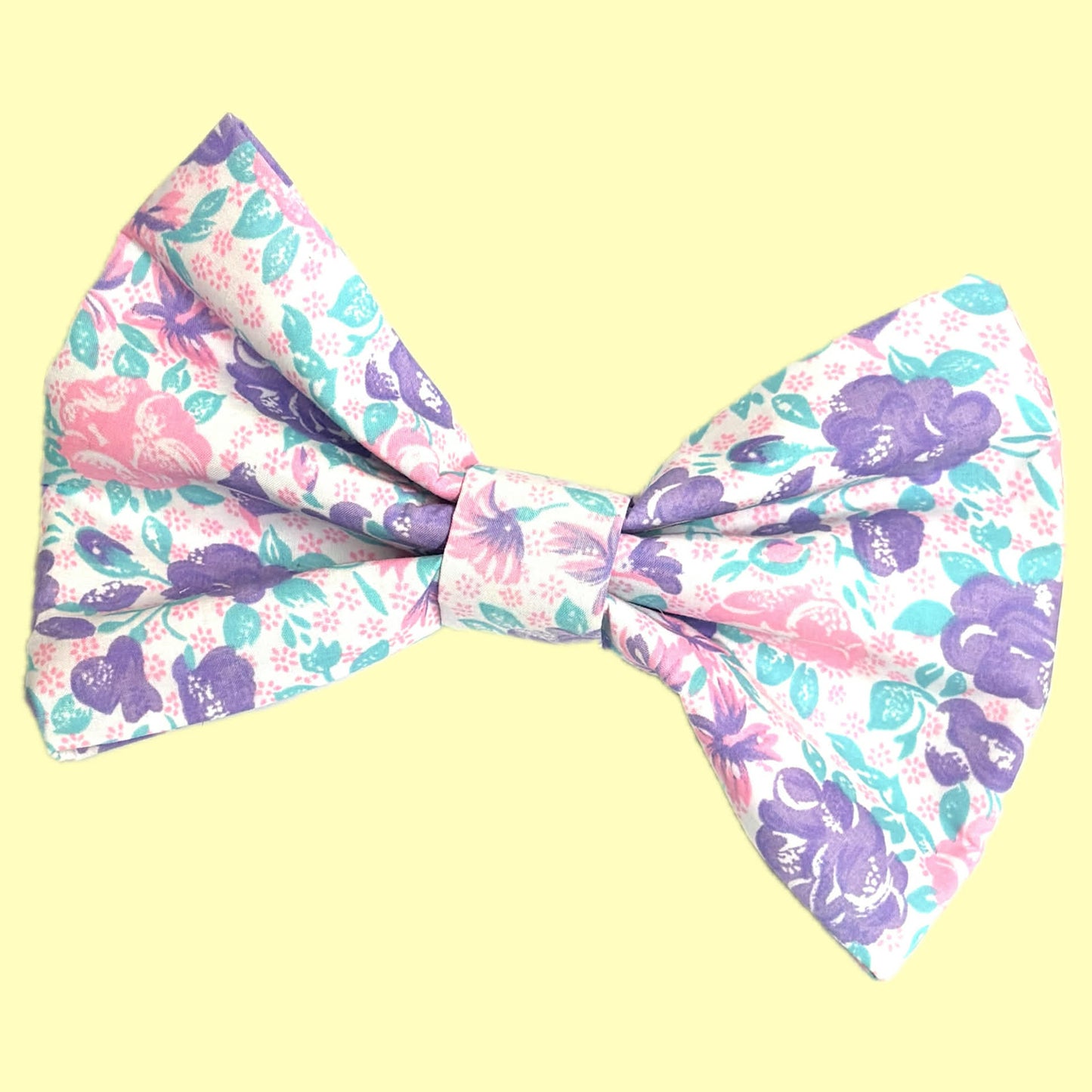 BEAUS AND BANDITS - DOGGY BOW TIE -FLOWERS - X-LARGE